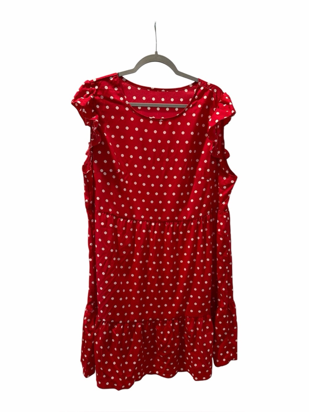 SHEIN CURVE Red & White Polka Dot Dress size 2 x large